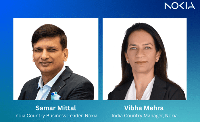 Samar Mittal, India Country Business Leader and Vibha Mehra, India Country Manager, Nokia